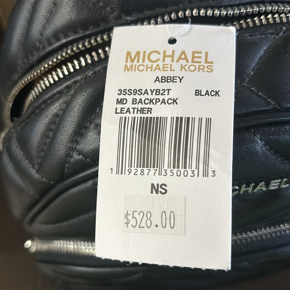 NWT all leather Abbey Kors Backpack - Picture 3 of 9